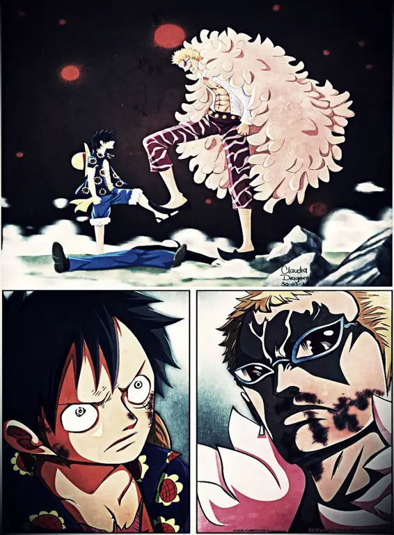 Pertarungan antar karakter anime yang seru Karakter anime sedang bertarung