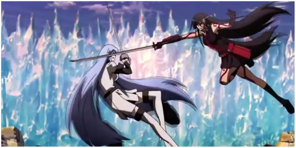 Adegan pertarungan pedang anime