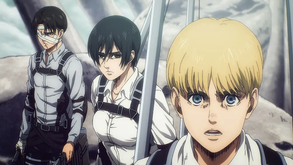 Gambar adegan pertarungan di anime Attack on Titan