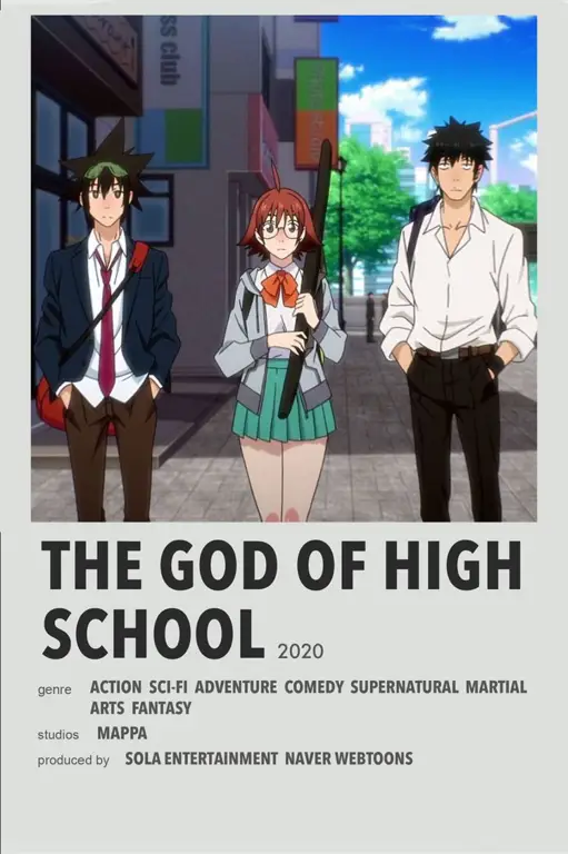 Poster beragam anime bertema action school Poster anime bertema action school