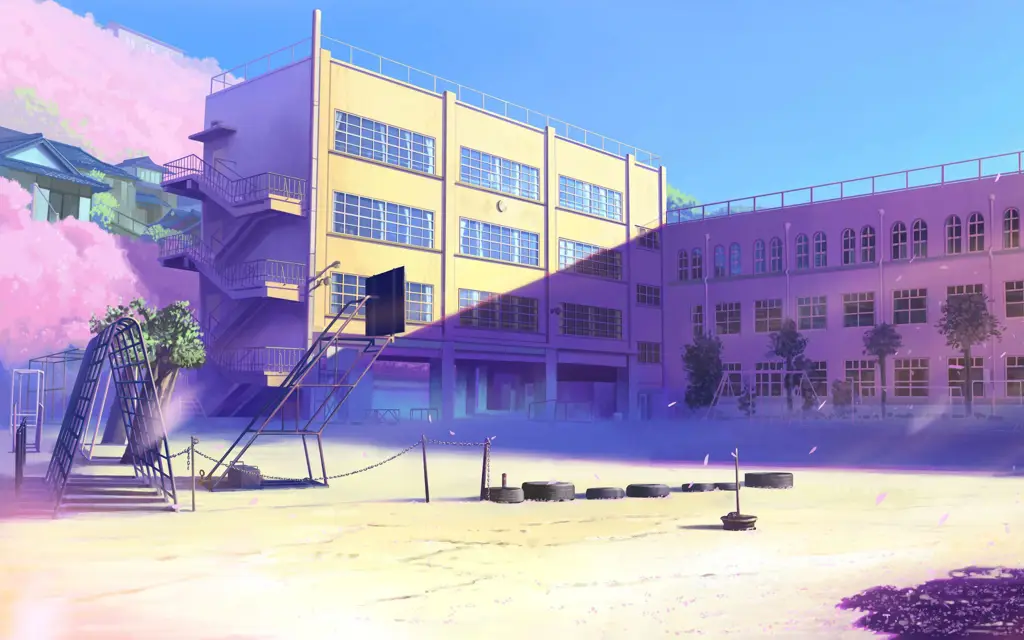 Pemandangan Kehidupan Sekolah Anime Gambar pemandangan kehidupan sekolah anime
