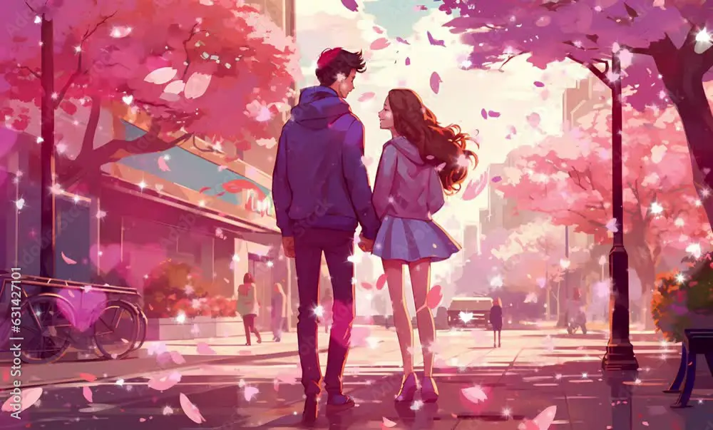 Kisah cinta yang manis dan menghibur Gambar pasangan anime yang bahagia