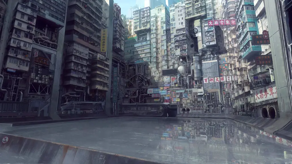 Kemegahan Kota Futuristik di Anime Sci-fi Gambar kota futuristik dalam anime.